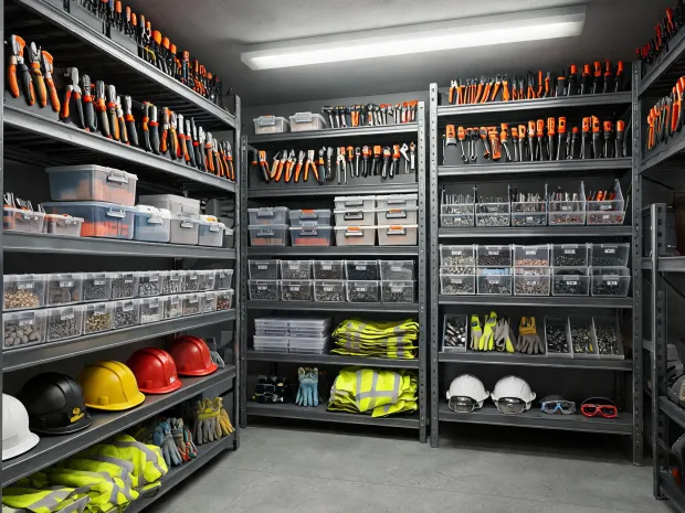 Utility maintenance storage room